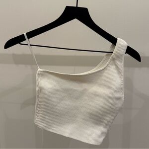 Babaton sculpt knot asymmetrical cropped top